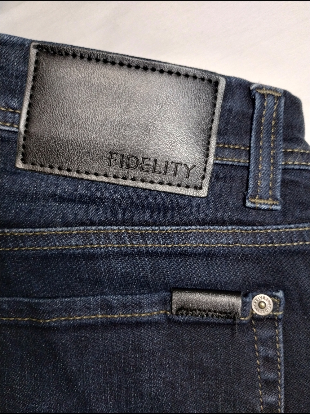 Fidelity Men's Dark Blue Slim Straight Jeans - Picture 14 of 15